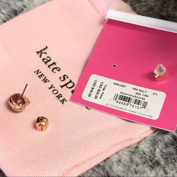 NWT KATE SPADE ♠️ TROPICAL PARADISE STUD EARRINGS - Picture 3 of 5